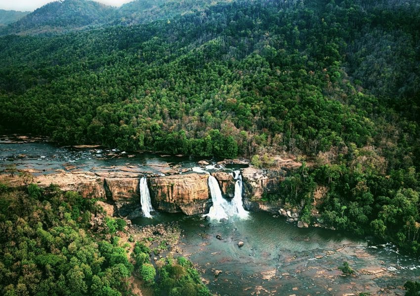 Nohkalikai Falls in a forest