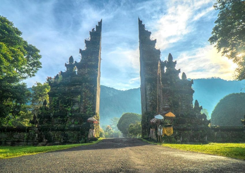 Handara Gate Uner Blue Sky