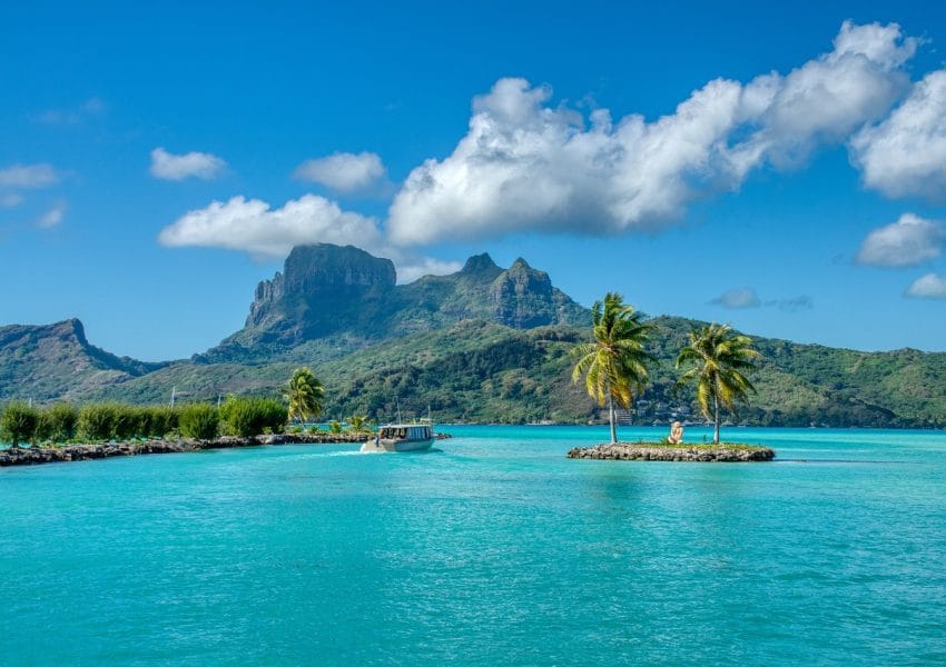 island, tropical, blue waters