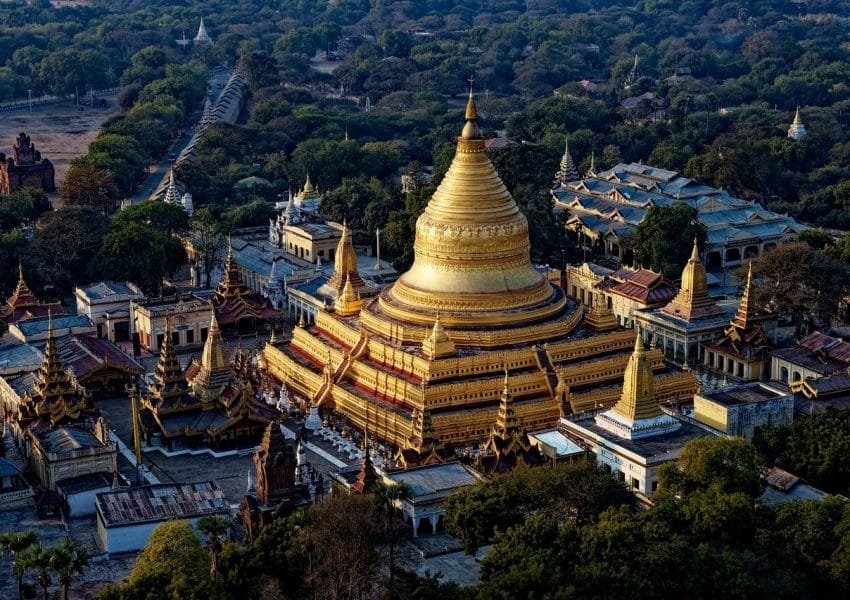 shwezigon pagoda, temple, myanmar