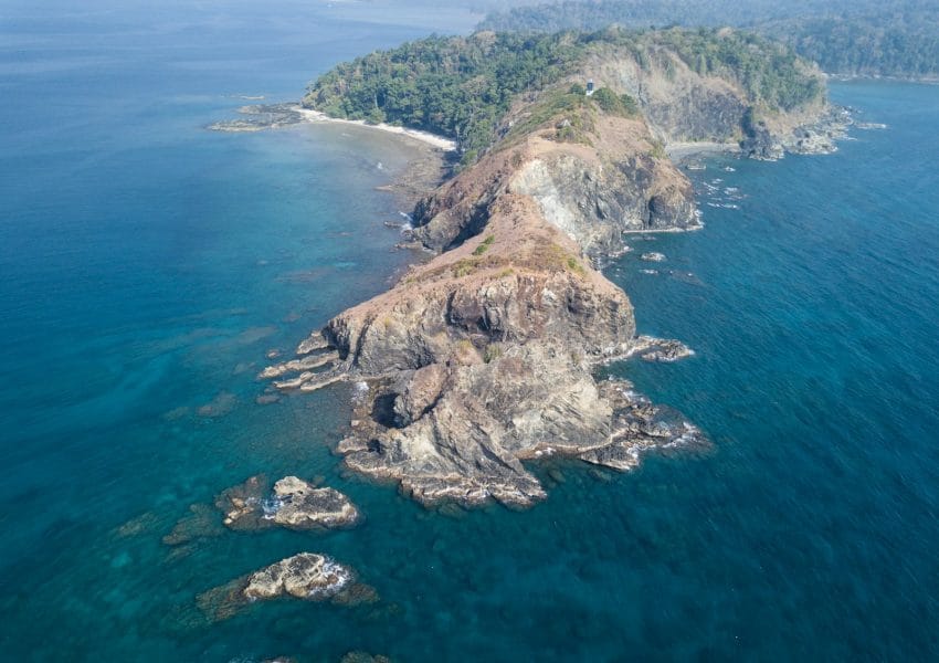an island in the middle of the ocean